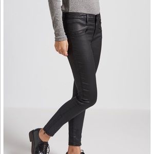 Current/Elliott Black coated soho zip stiletto